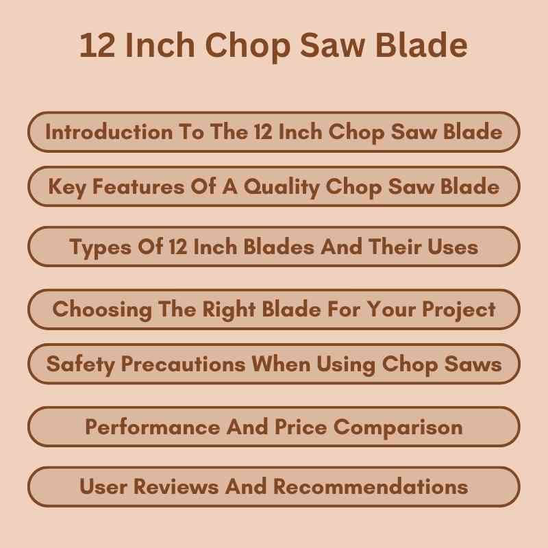 12 Inch Chop Saw Blade