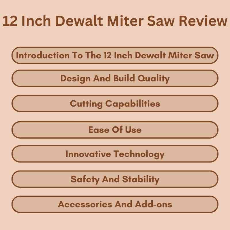 12 Inch Dewalt Miter Saw Review