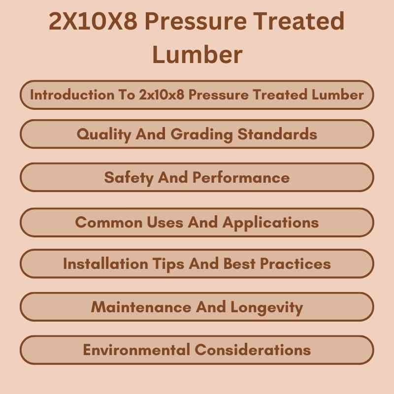 2X10X8 Pressure Treated Lumber