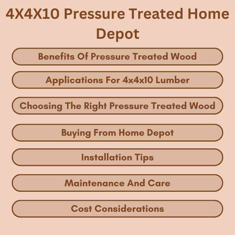 4X4X10 Pressure Treated Home Depot