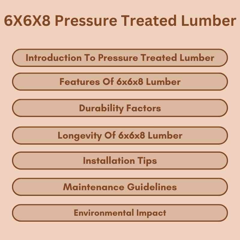 6X6X8 Pressure Treated Lumber
