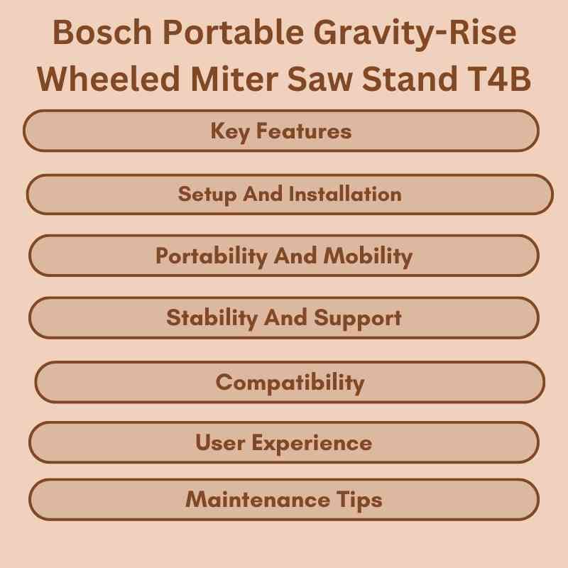 Bosch Portable Gravity-Rise Wheeled Miter Saw Stand T4B