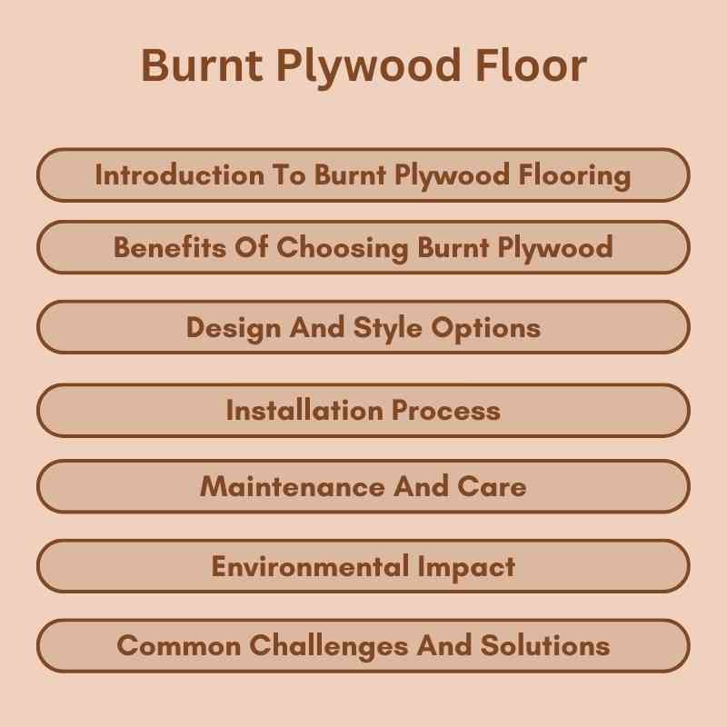 Burnt Plywood Floor