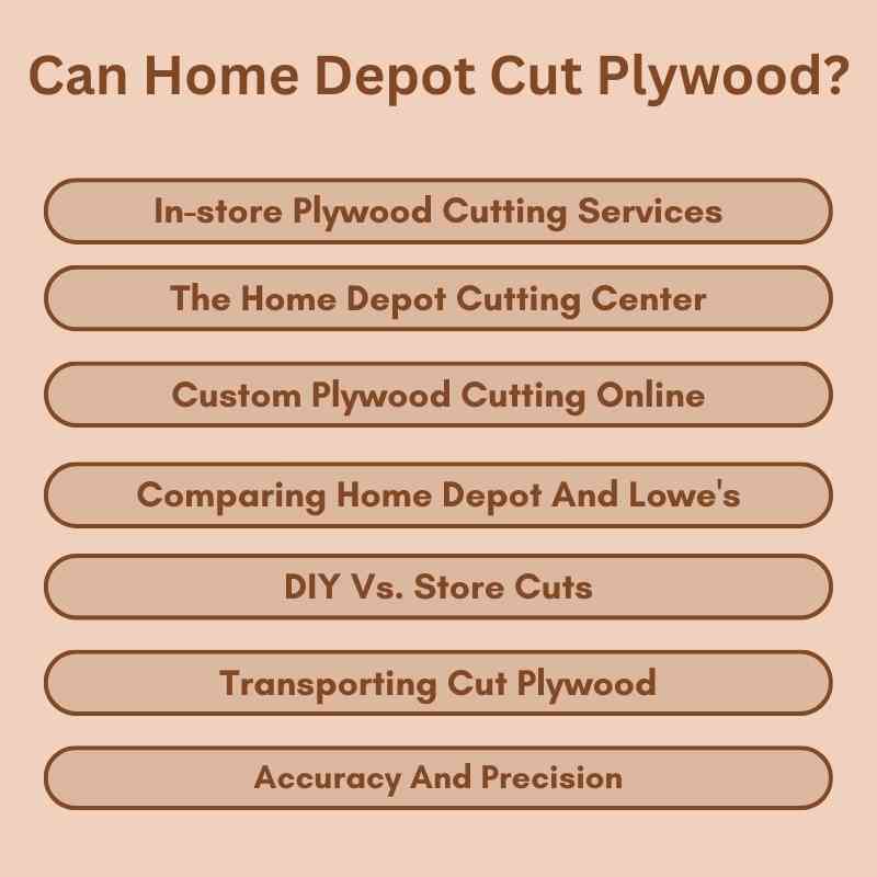 Can Home Depot Cut Plywood 