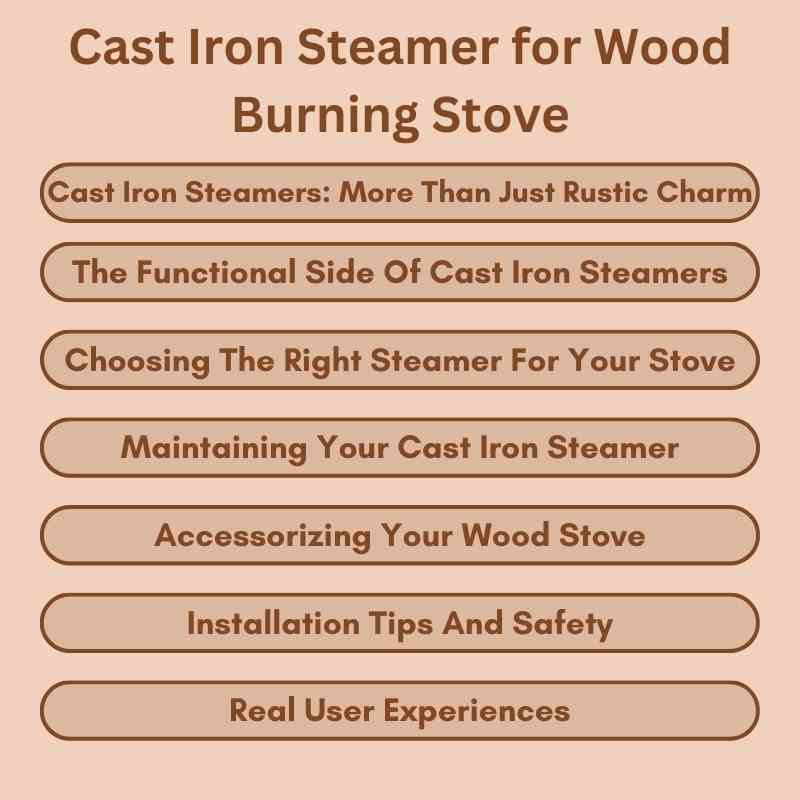 Cast Iron Steamer for Wood Burning Stove