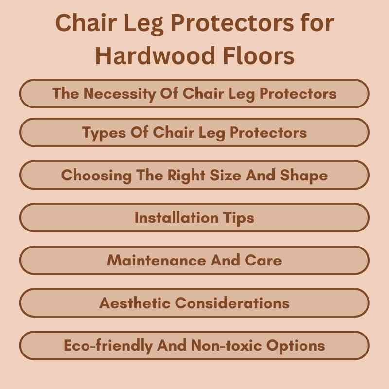 Chair Leg Protectors for Hardwood Floors