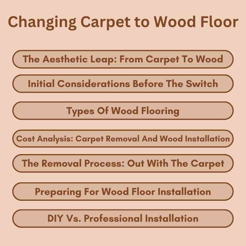 Changing Carpet to Wood Floor