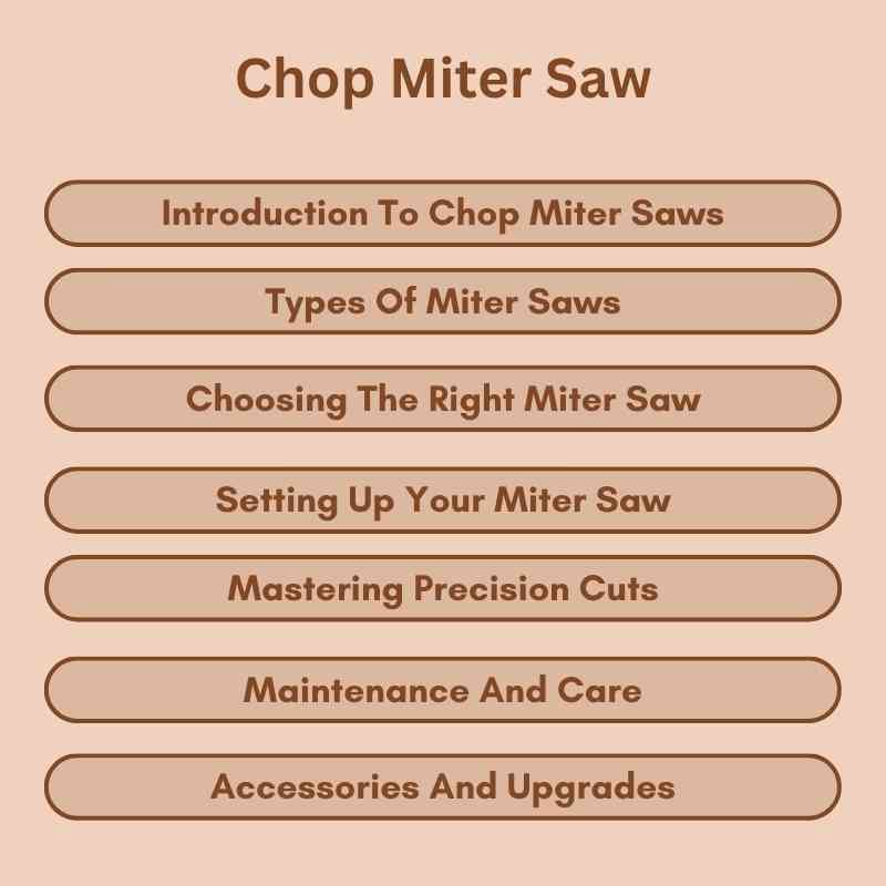 Chop Miter Saw