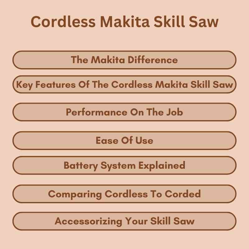 Cordless Makita Skill Saw