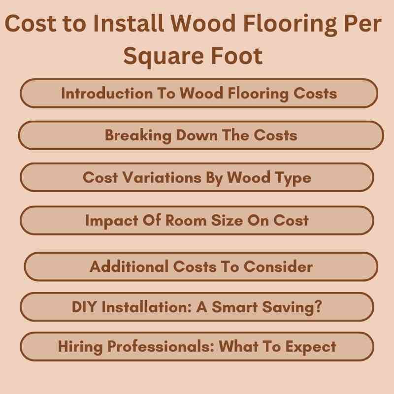 Cost to Install Wood Flooring Per Square Foot