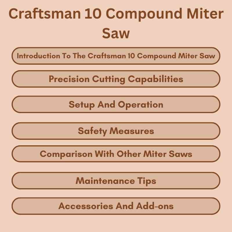 Craftsman 10 Compound Miter Saw