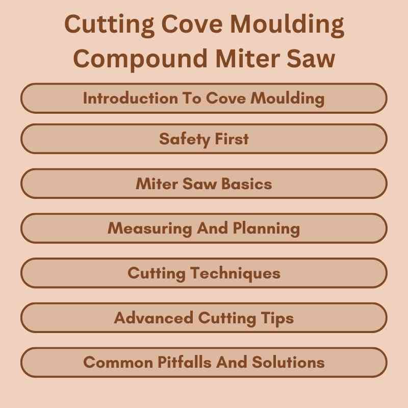 Cutting Cove Moulding Compound Miter Saw