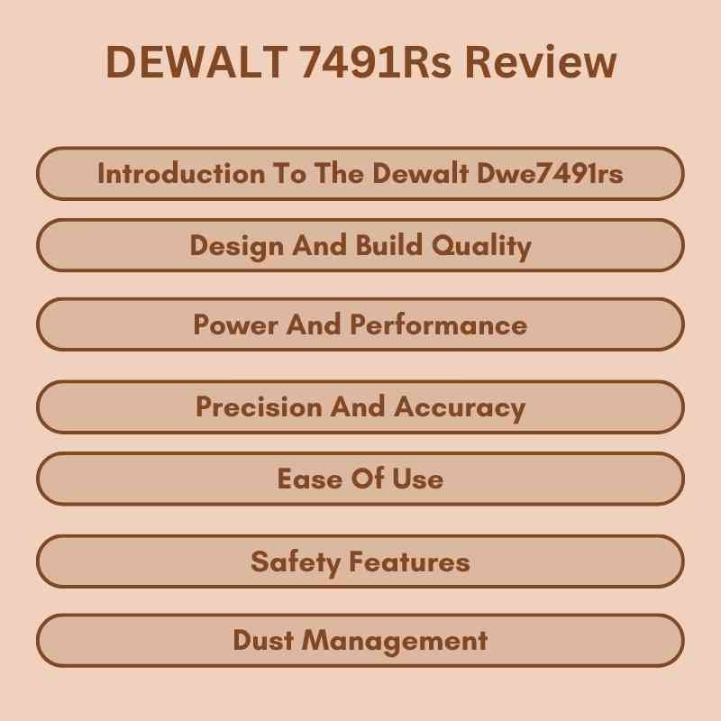 DEWALT 7491Rs Review