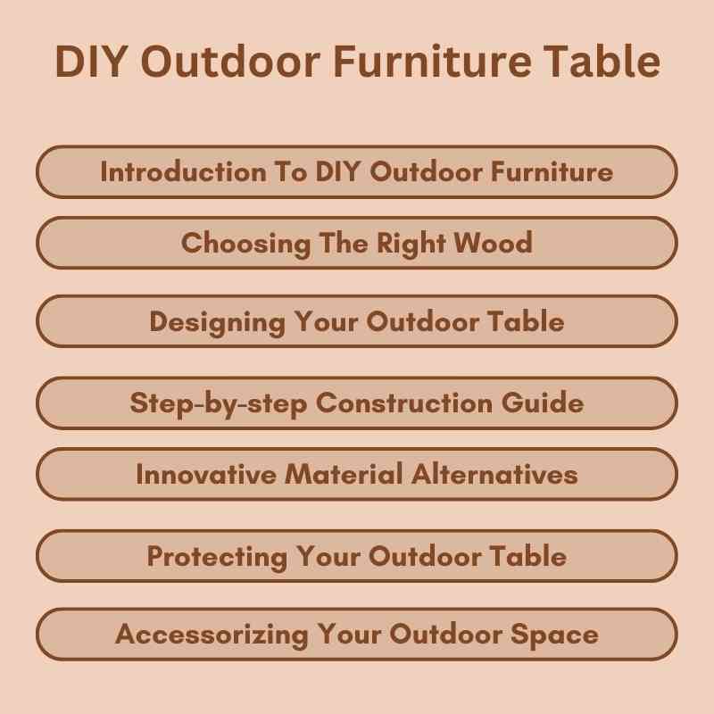 DIY Outdoor Furniture Table