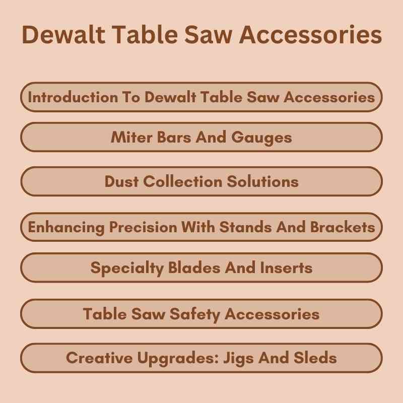 Dewalt Table Saw Accessories