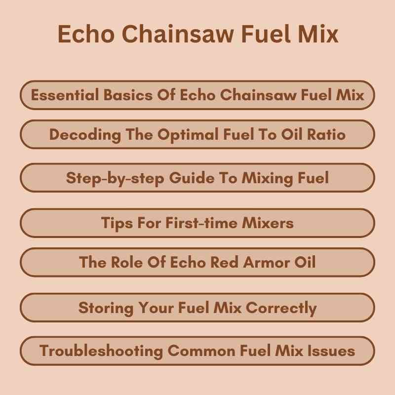 Echo Chainsaw Fuel Mix