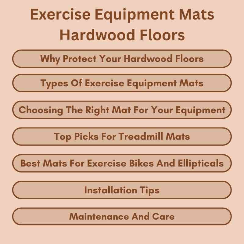 Exercise Equipment Mats Hardwood Floors