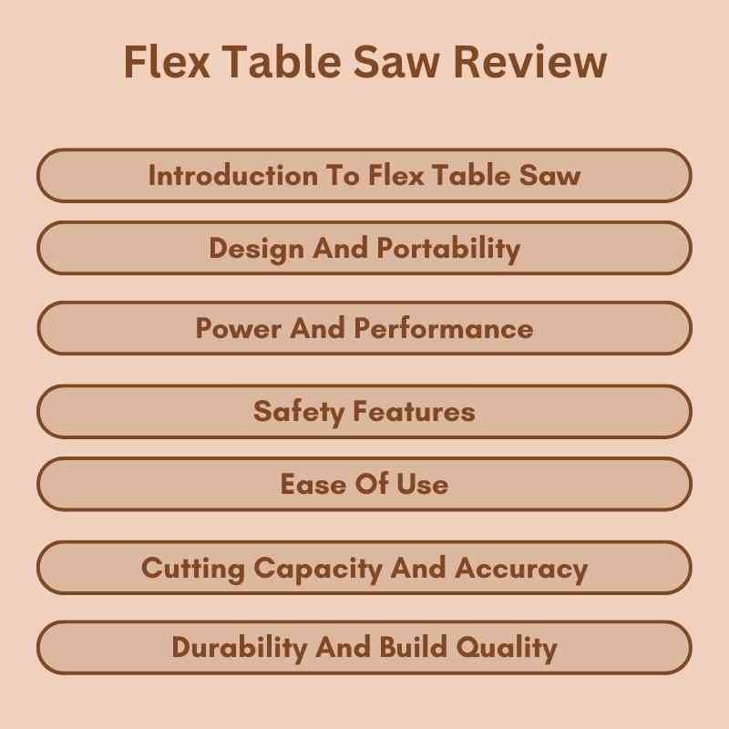 Flex Table Saw Review