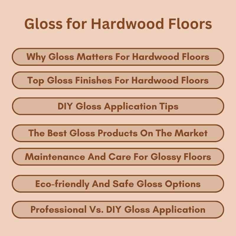 Gloss for Hardwood Floors