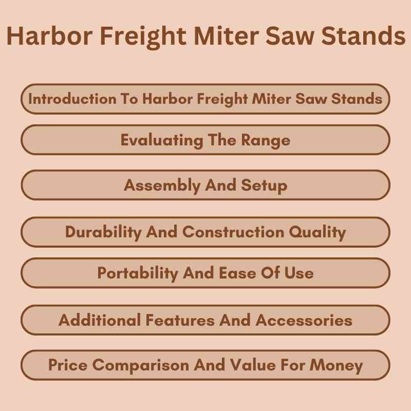 Harbor Freight Miter Saw Stands