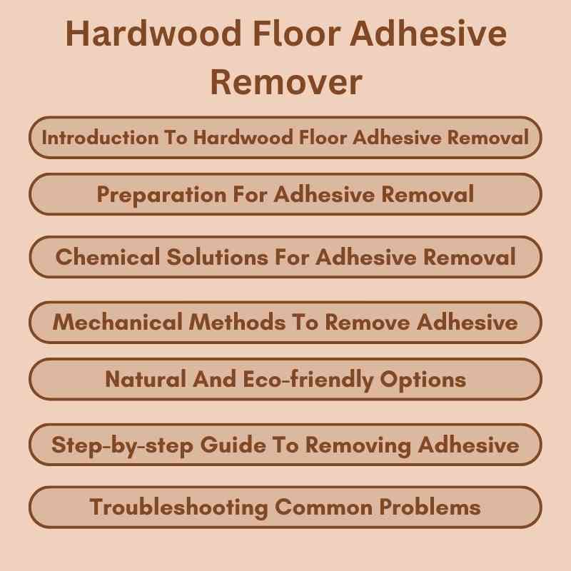 Hardwood Floor Adhesive Remover