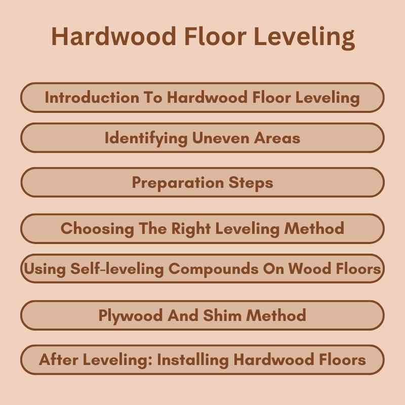 Hardwood Floor Leveling