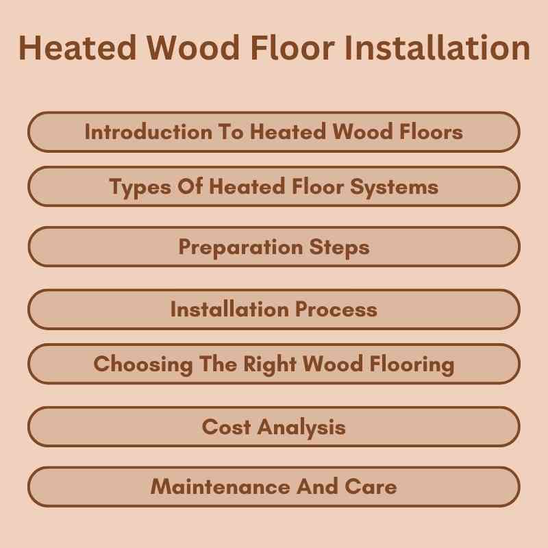 Heated Wood Floor Installation