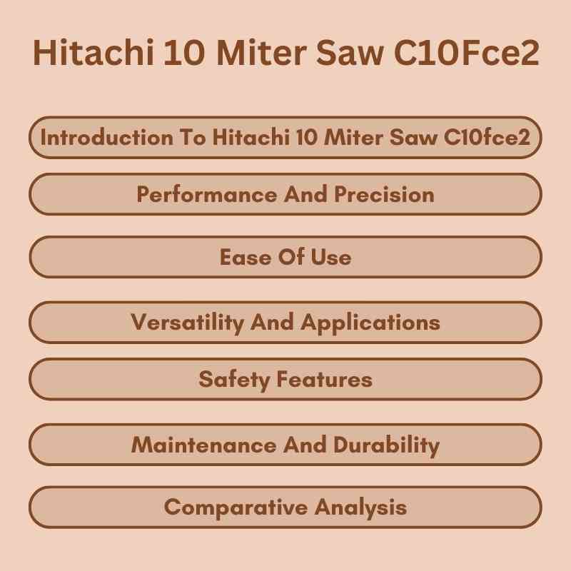 Hitachi 10 Miter Saw C10Fce2