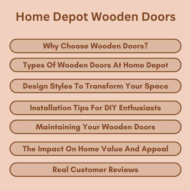 Home Depot Wooden Doors