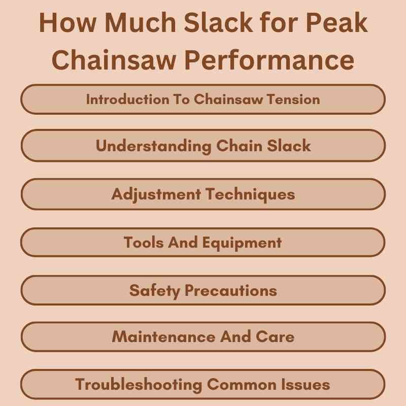 How Much Slack for Peak Chainsaw Performance