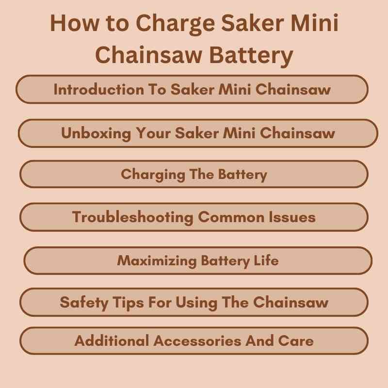 How to Charge Saker Mini Chainsaw Battery
