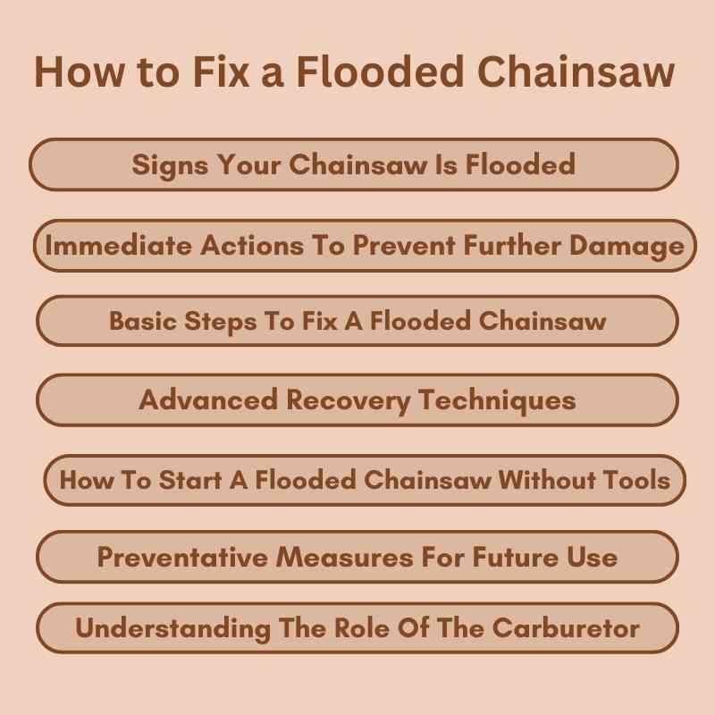 How to Fix a Flooded Chainsaw