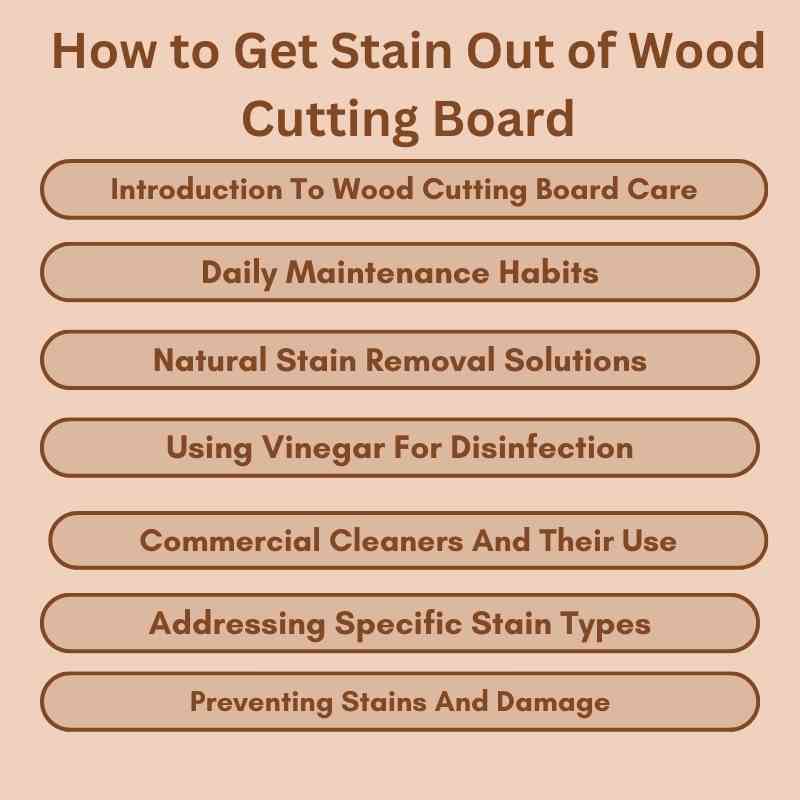 How to Get Stain Out of Wood Cutting Board