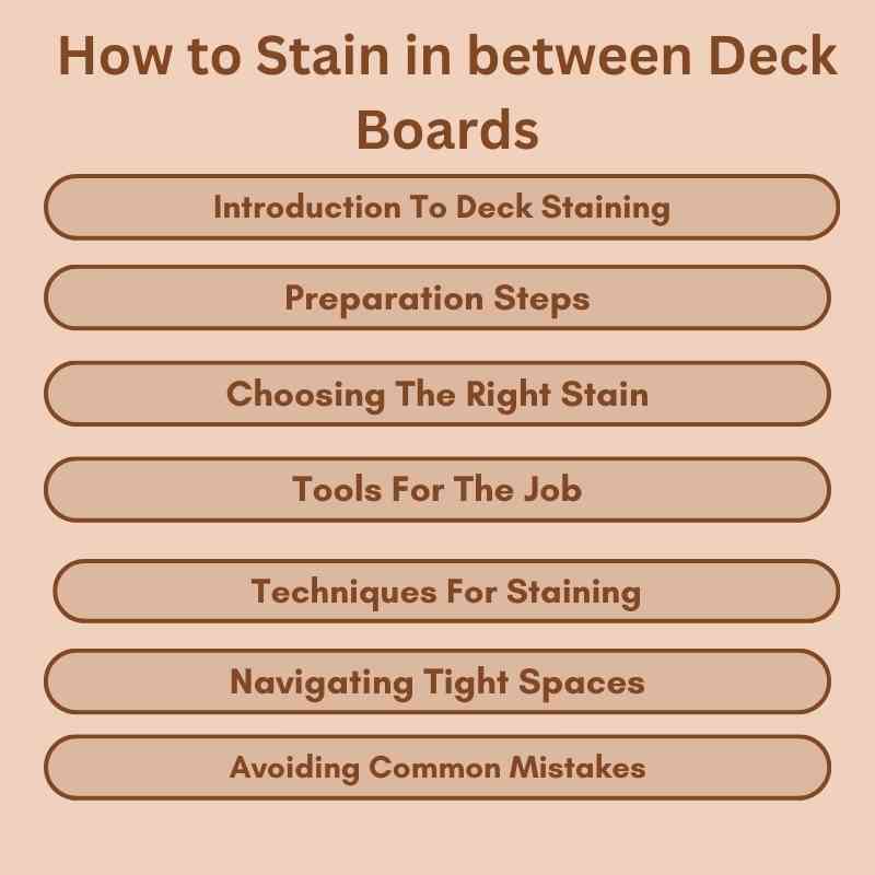 How to Stain in between Deck Boards