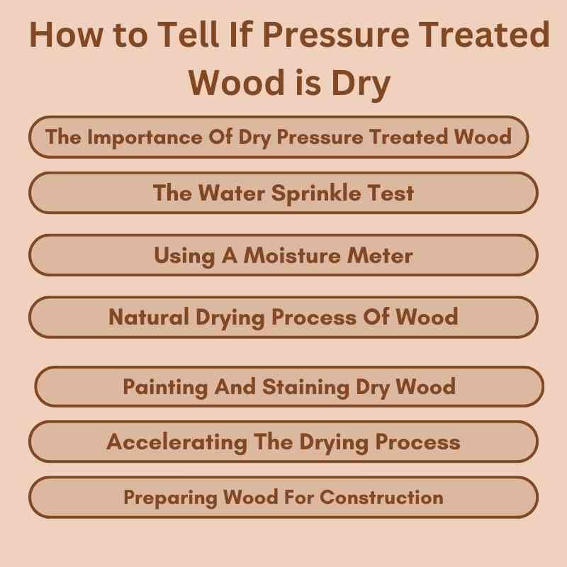 How to Tell If Pressure Treated Wood is Dry