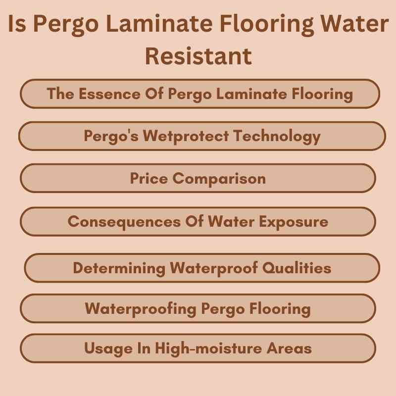 Is Pergo Laminate Flooring Water Resistant