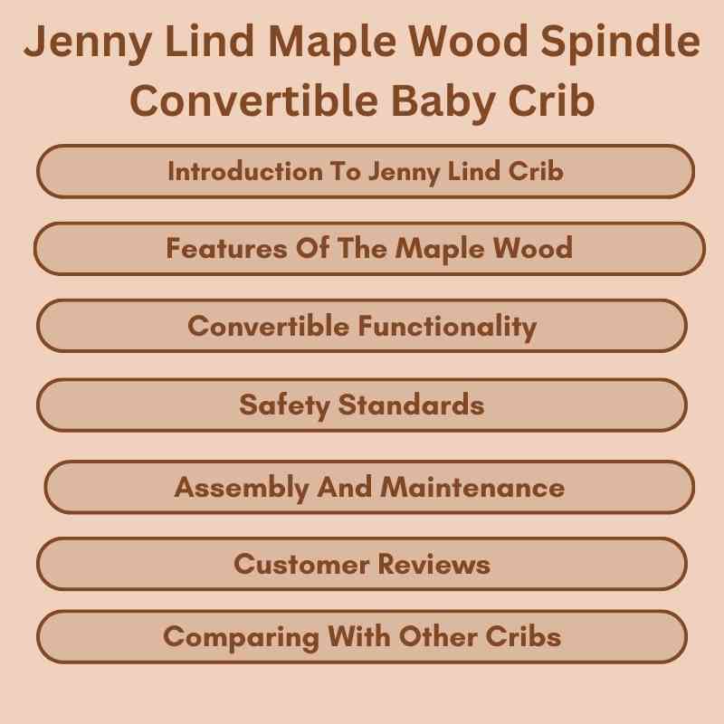 Jenny Lind Maple Wood Spindle Convertible Baby Crib