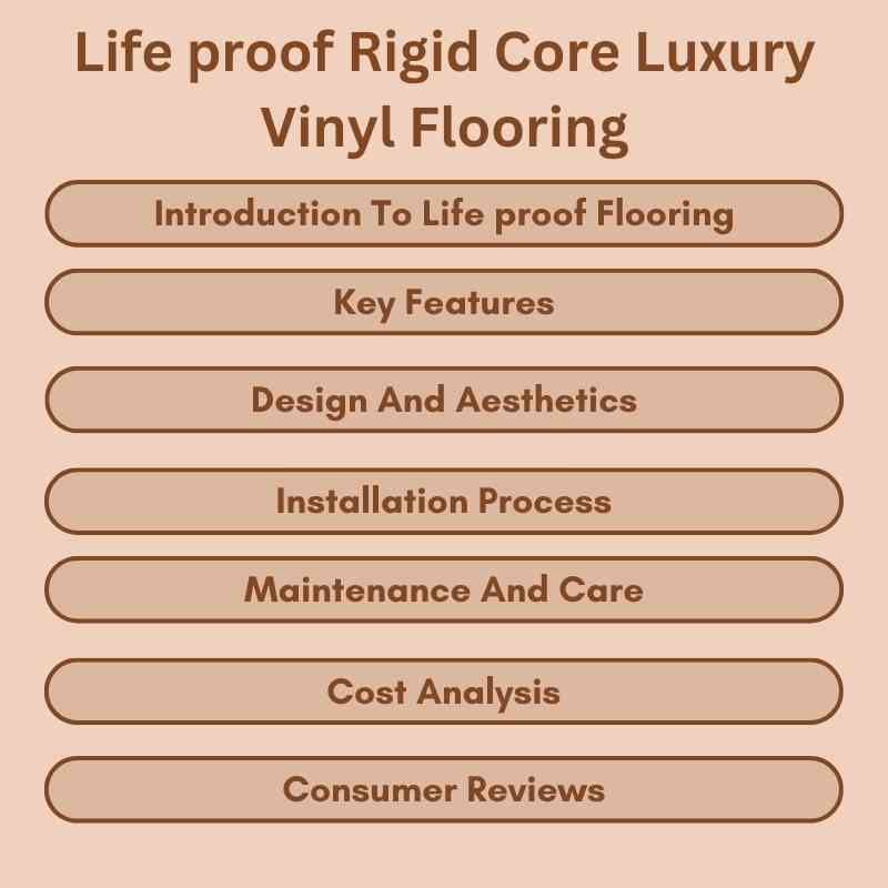 Life proof Rigid Core Luxury Vinyl Flooring