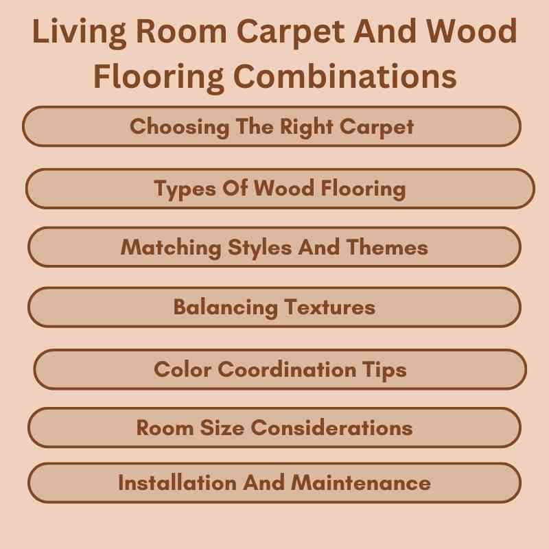 Living Room Carpet And Wood Flooring Combinations