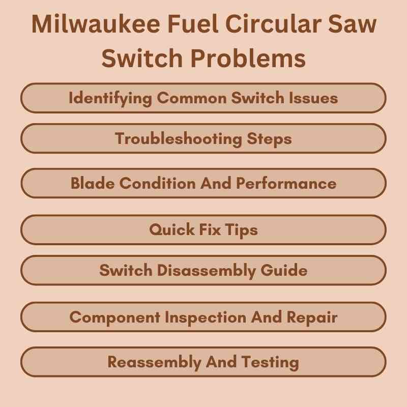 Milwaukee Fuel Circular Saw Switch Problems