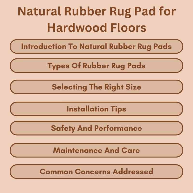 Natural Rubber Rug Pad for Hardwood Floors