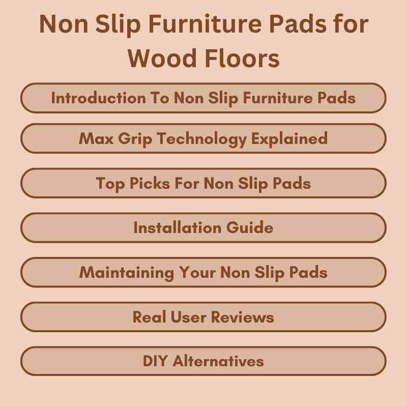 Non Slip Furniture Pads for Wood Floors