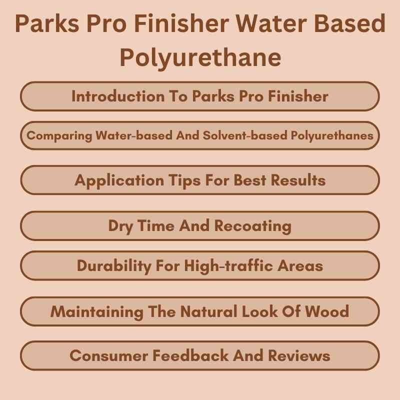 Parks Pro Finisher Water Based Polyurethane