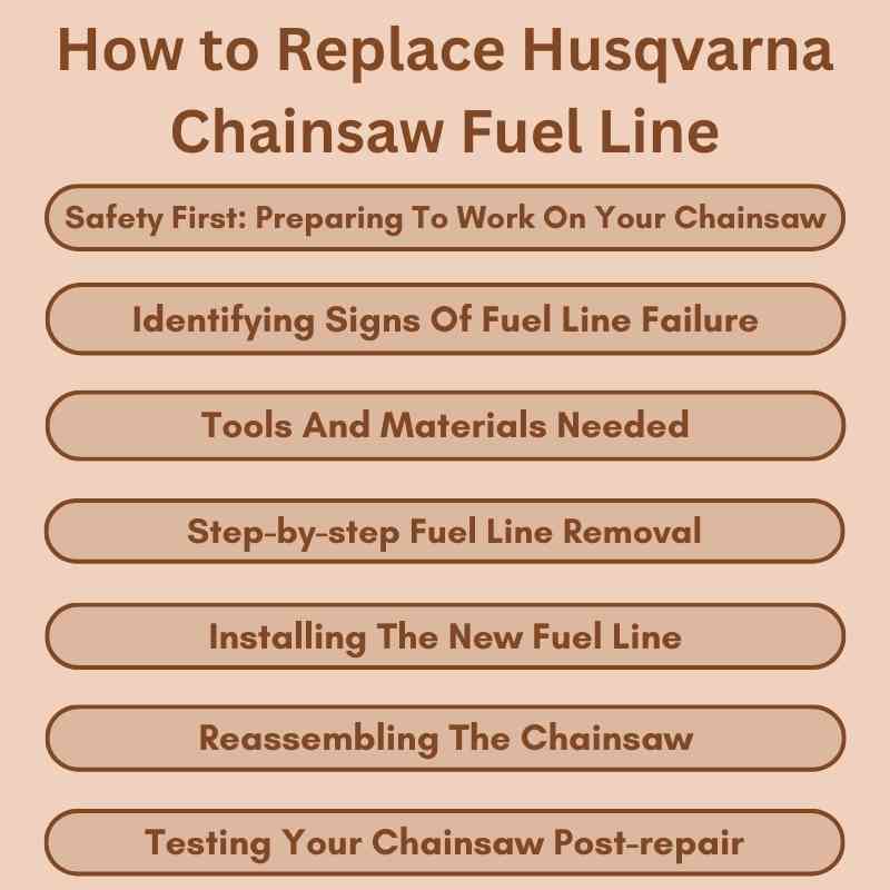 How to Replace Husqvarna Chainsaw Fuel Line