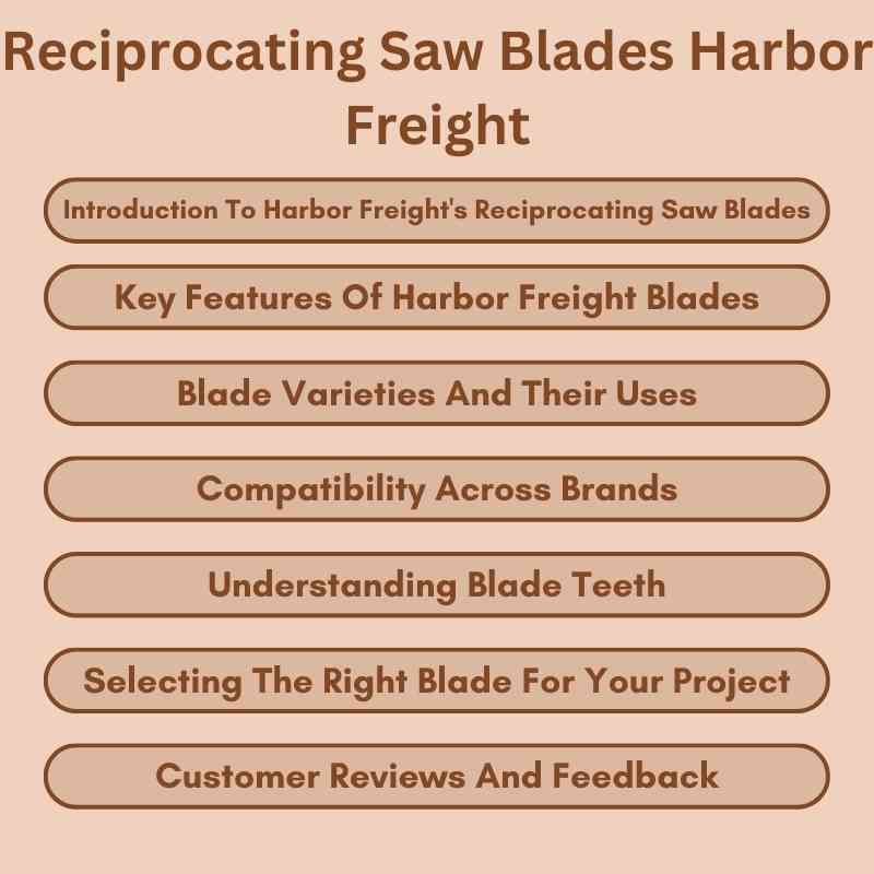 Reciprocating Saw Blades Harbor Freight