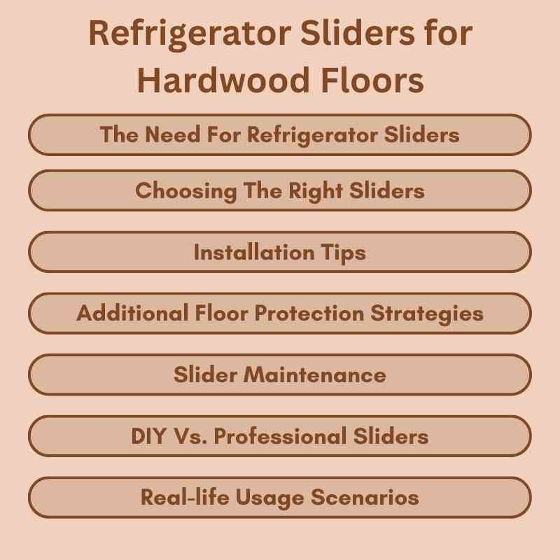 Refrigerator Sliders for Hardwood Floors