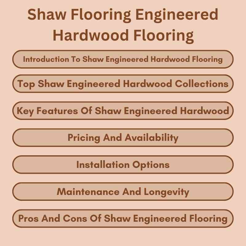 Shaw Flooring Engineered Hardwood Flooring