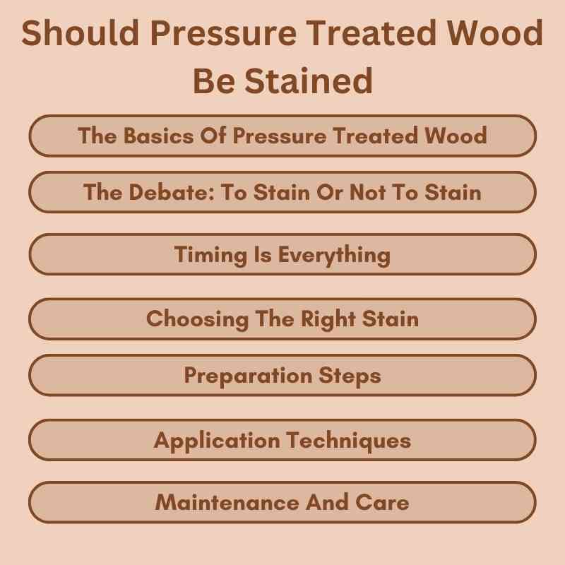 Should Pressure Treated Wood Be Stained