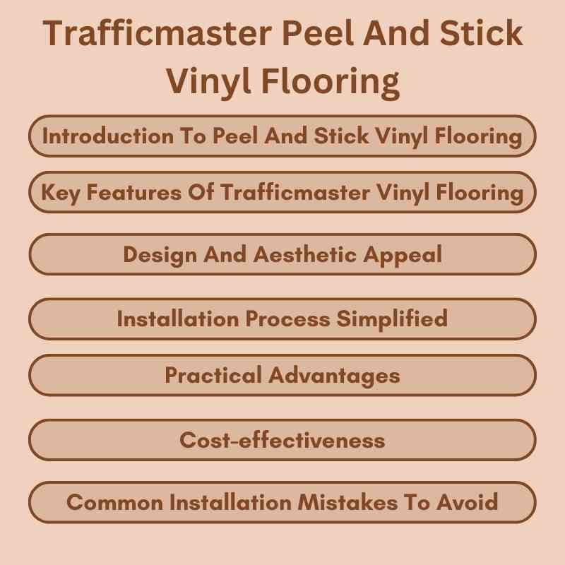 Trafficmaster Peel And Stick Vinyl Flooring