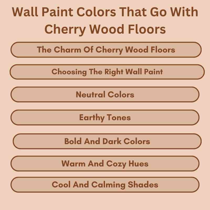 Wall Paint Colors That Go With Cherry Wood Floors